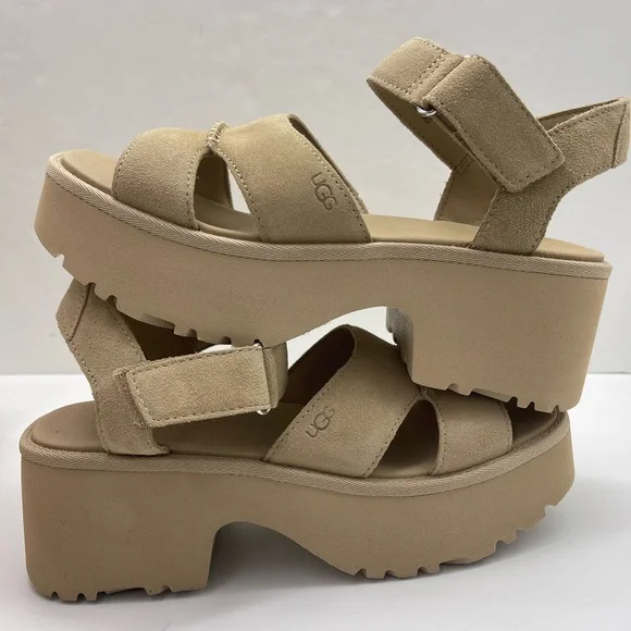 UGG NEW HEIGHTS ANKLE STRAP W9 PLATFORM HEELED SANDALS Beige 
MDSD Mustard Seed - Picture 12 of 16